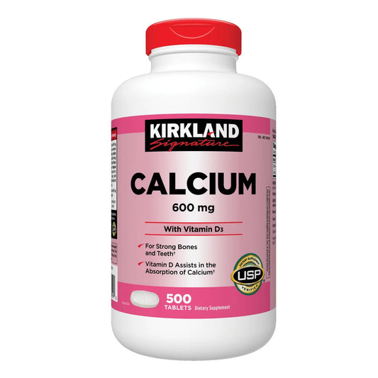 Kirkland Signature Calcium 600 mg with Vitamin D3, 500 Tablets