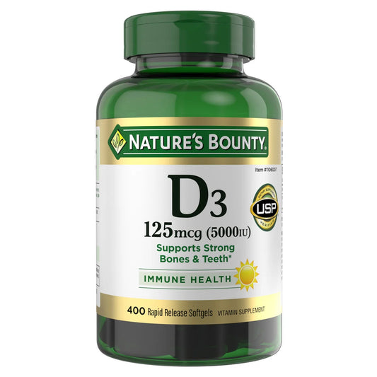 Nature’s Bounty Vitamin D3 125 mcg, 400 Softgels